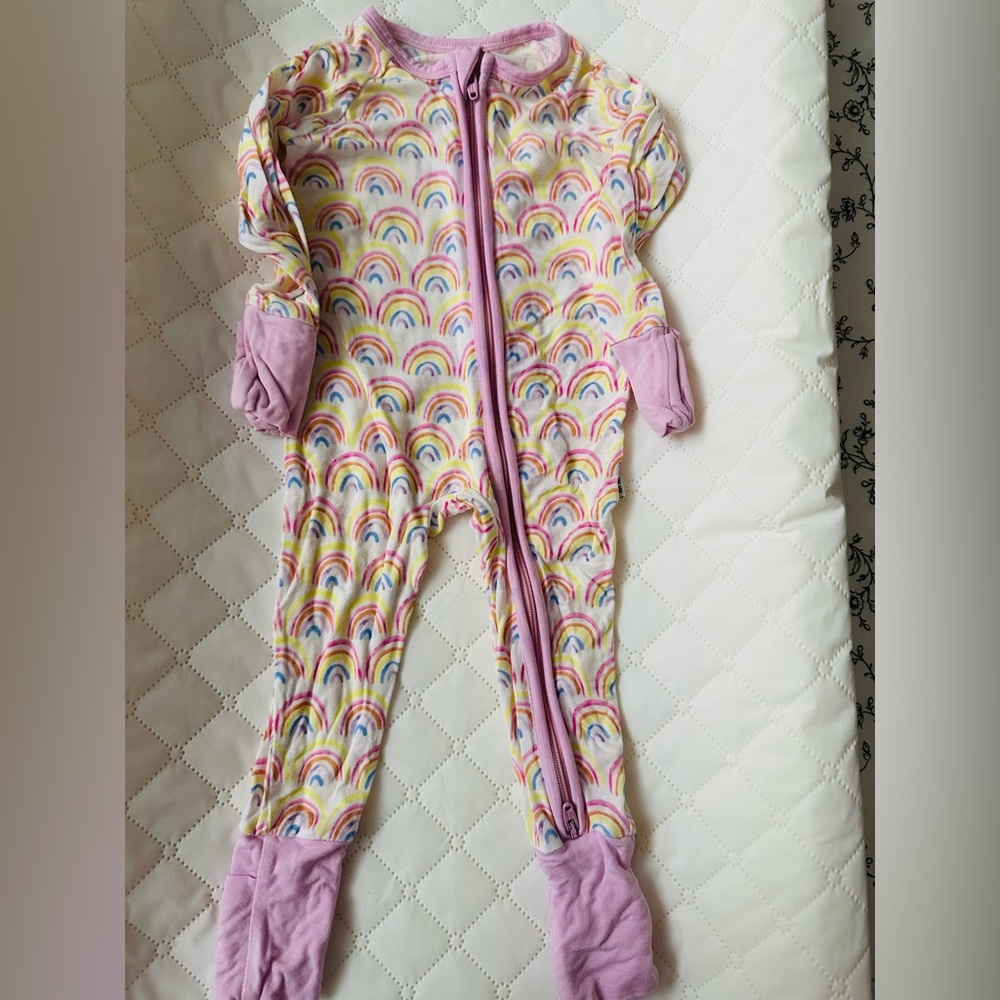 Little Sleepies: Colorful Rainbow Kids Footie Pajamas